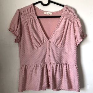 Peplum short sleeve shirt
